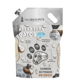 Arena para Gatos carbón activado de coco